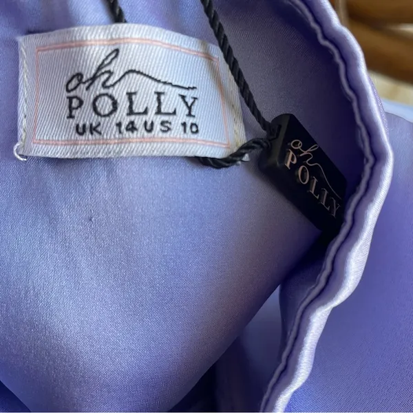 Oh Polly Rialta Cutout Satin Mini Dress Sleeveless in Lilac Size US 10 - Image 4
