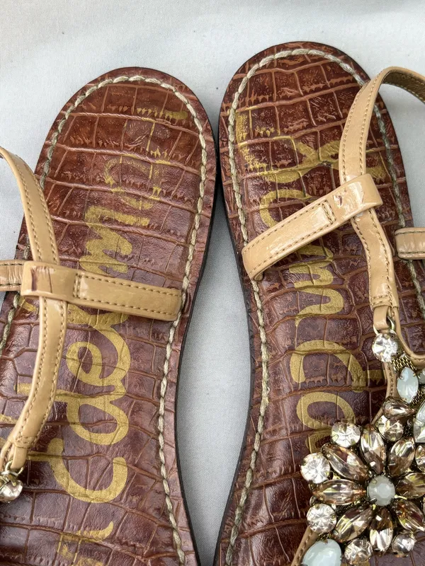 Sam Edelman Grayson Embellished Thong Sandal Size 7.5 M - Image 9