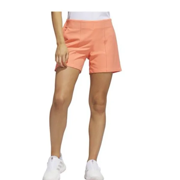 Adidas Pintuck Golf Shorts Womens Small Coral Pink NWT Stretch Pull On Pockets - Image 12