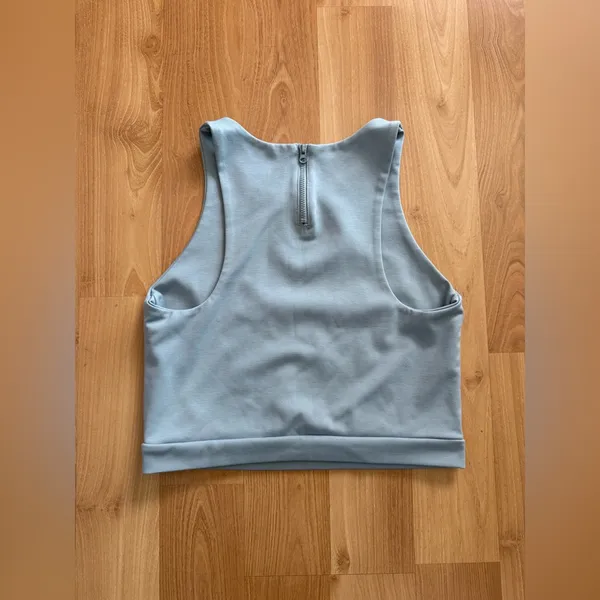 New Balance Light Blue Crop Tank Sports Bra Medium - Image 2