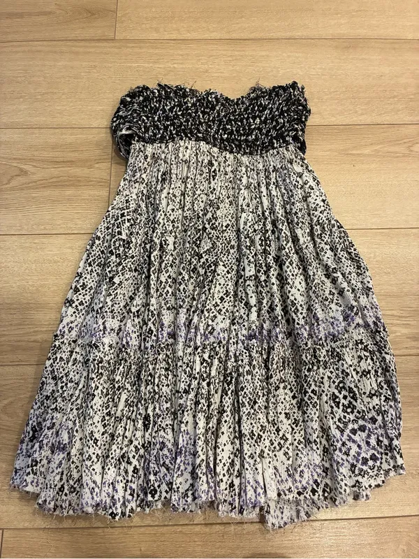 FP One Free People Women’s Bali Nights Strapless Mini Dress Raw Hem Size S - Image 8