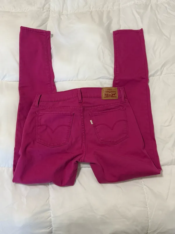 Pink Levi’s 710 Skinny Jeans, Size 28 - Image 6