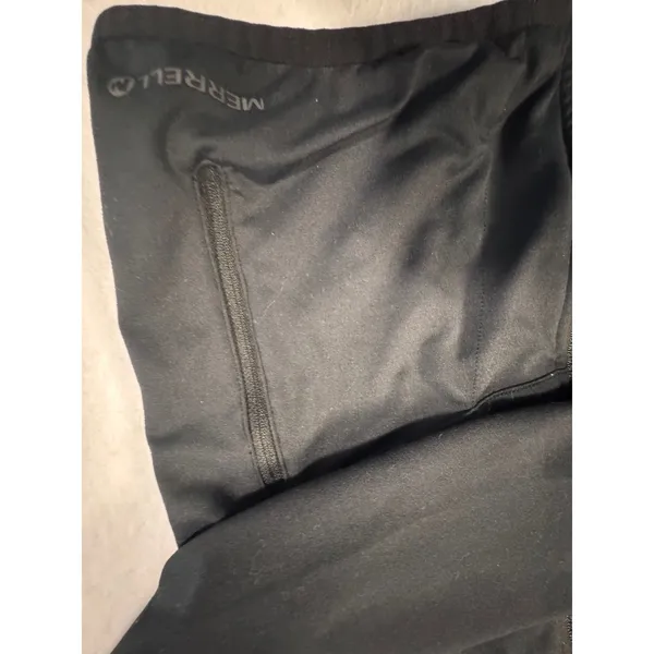 Merrell Womens‎ Black Full Zip Athletic Jacket Mesh Back Thumbholes Mock Neck - Image 6