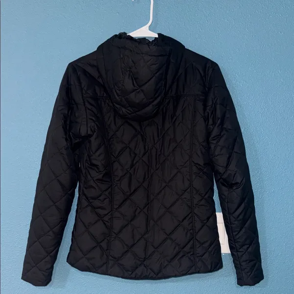 Columbia Black Quilted Hooded Jacket with Zip - Image 4