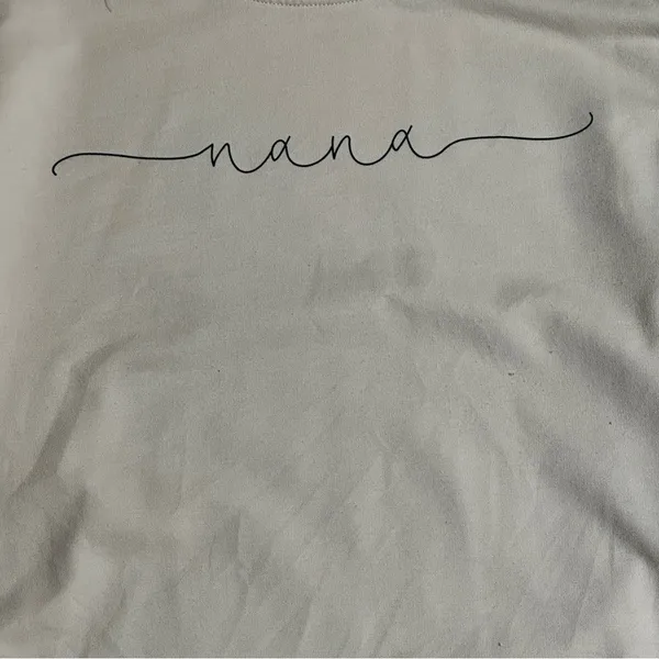 Nana‎ Sweatshirt Beige M Women Graphic Casual Gift Cozy Comfortable Soft Grandma - Image 5