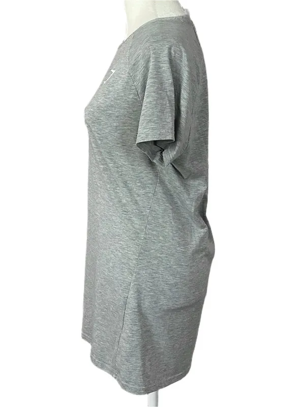 Gymshark Vital Seamless Athletic Short Sleeve Logo T-Shirt Gray Medium - Image 4