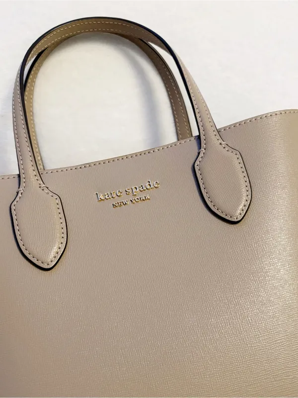 Kate Spade Bleecker Saffiano Nude Leather Medium Tote #Neutral Taupe - Image 7