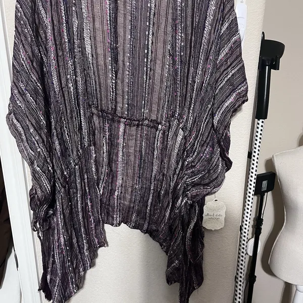 New Altar'd State Purple Multi knit Cardigan Kimono sweater textured sz M NWT - Image 5