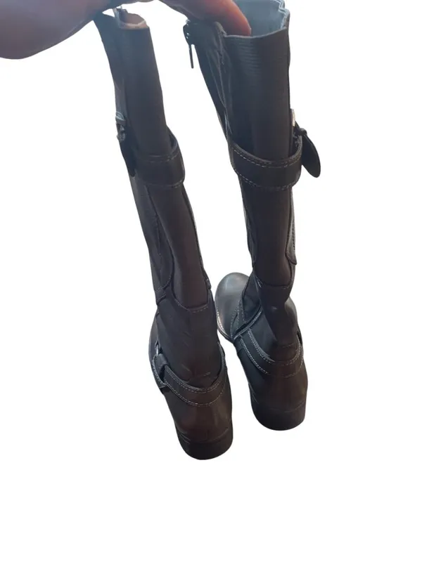 GH Bass Luciana wms brown faux leather below knee equestrian riding boots sz 8M - Image 11