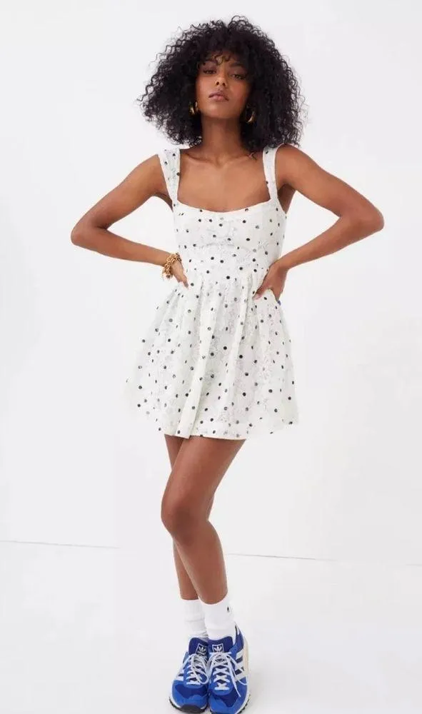 For Love And Lemons- Donna Mini Dress Polka Dot Size medium - Image 2