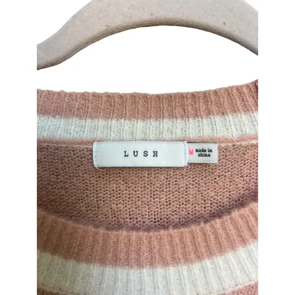 Lush Clothing Nordstrom‎ Mauve Cream Long Sleeve Sweater Size Medium New without Tags - Image 5