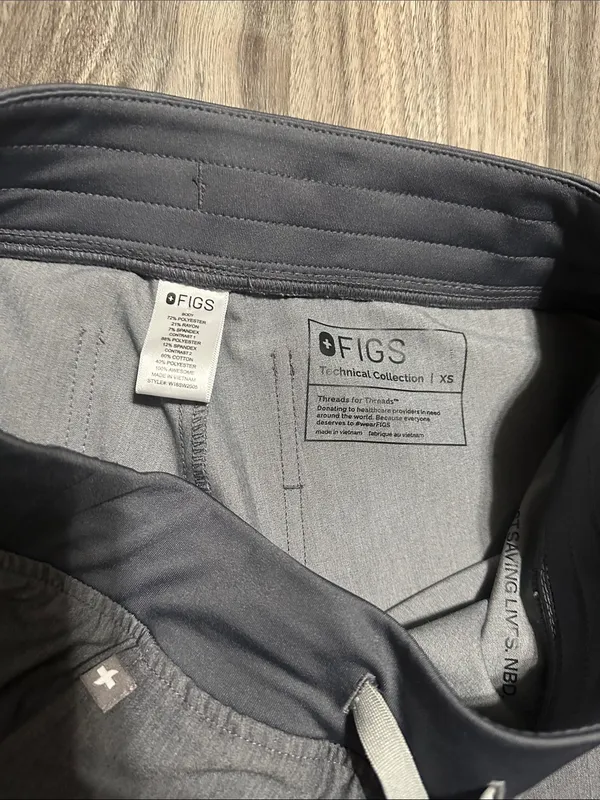 Figs Gray Drawstring Jogger Scrub Pants - Image 2