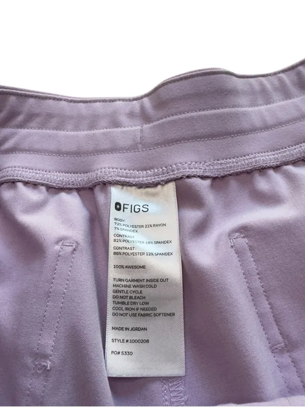 FIGS Lavender Purple FIONx Stretch Jogger Scrub Pants 26” Inseam Size XLP/XXLP - Image 8