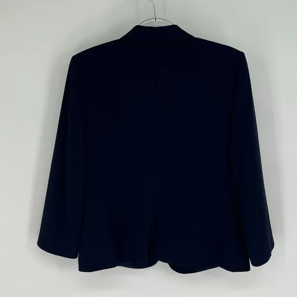 ANTONIO MELANI Jacket Womens Size 10 Navy Blue Single Breasted One Button Blazer - Image 10