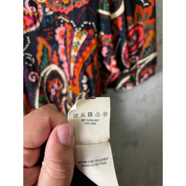Kachel Paisley Midi Dress Puff Sleeve Boho Cottagecore Romantic Flowy Festival S - Image 7
