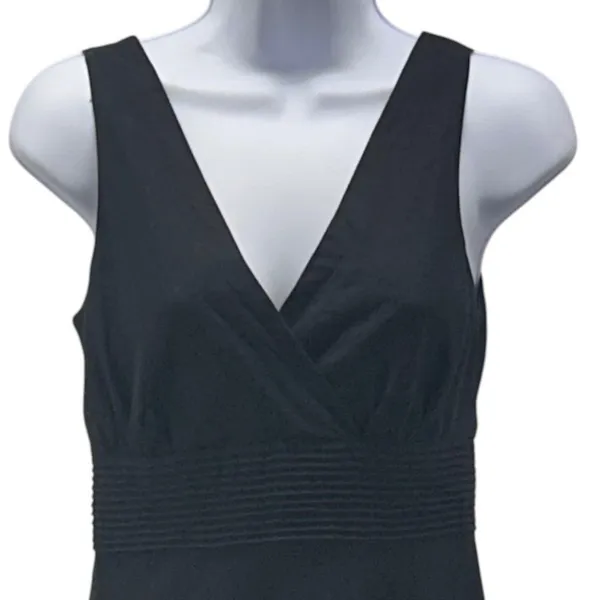 J McLaughlin Linen Faux Wrap‎ Dress Black 2 - Image 3