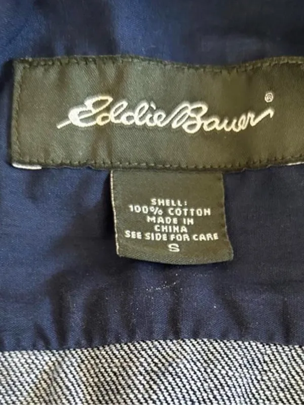 Eddie Bauer Dark Blue Denim Button-Front Jacket - Image 2