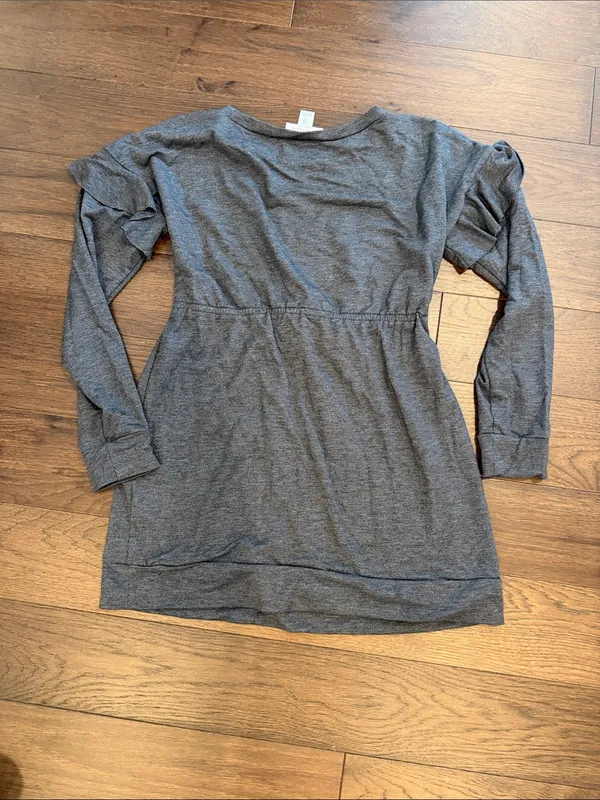Motherhood Maternity Gray Long Sleeve Mini Dress Size Medium - C11-279 - Image 5