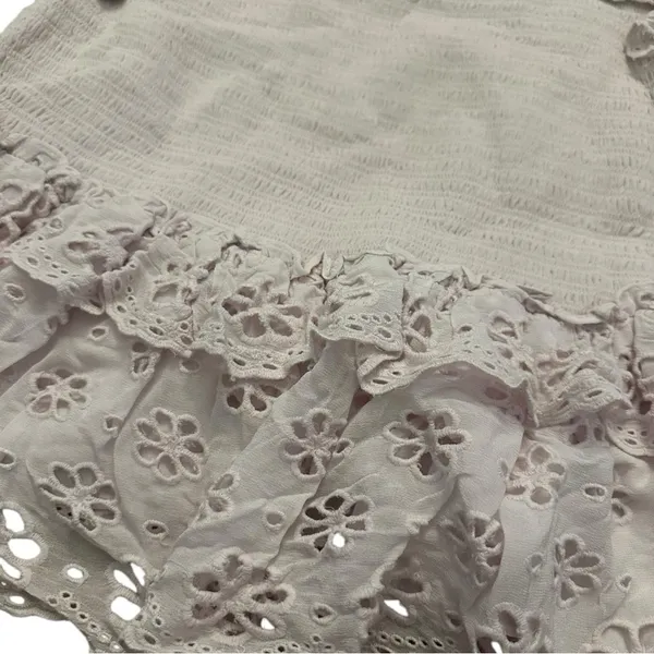 Elegant Lilac Lace Smocked Eyelet Lace Saylor Dress L - Image 4