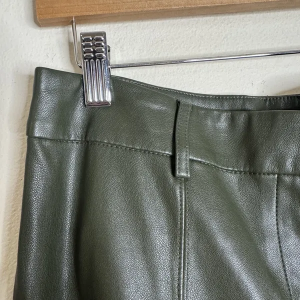 Avec Les Filles Pants Womens Small Faux Leather High Rise Straight Leg Modern - Image 4