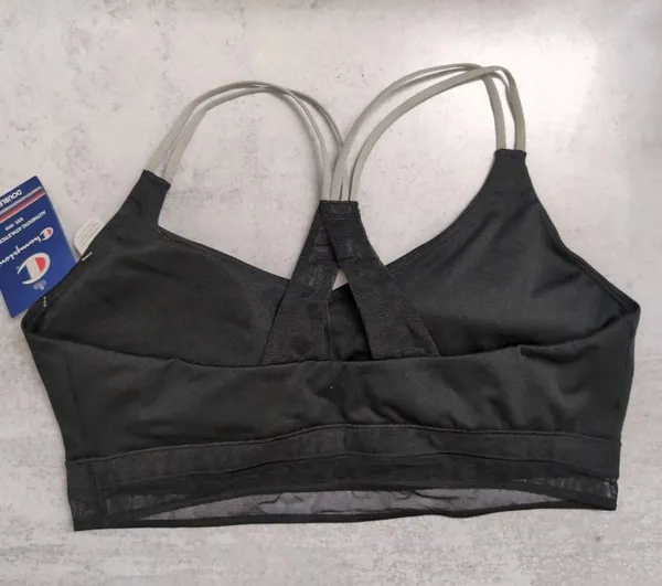 NWT Champion Black Moderate Support Double Dry Strappy Sports Bra XL - Image 4