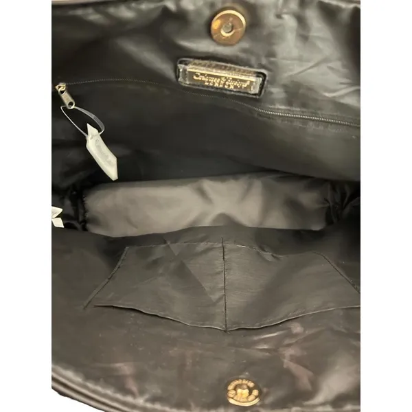 Crabtree & Evelyn large black tote bag purse snap closure 12" x 14" x 5" NWT - Image 5