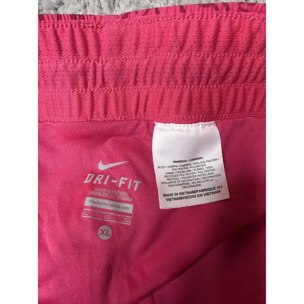 Nike Women's Dri-FIT Tempo Running Shorts Pink Graphic Print XL - Image 4