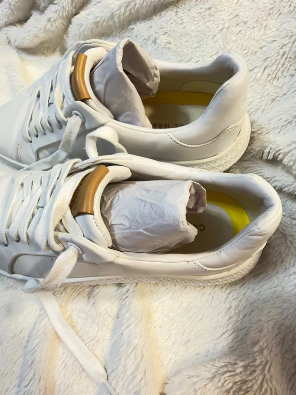 Cole Haan Women's Grand Hurrion Cup Lace-to-Toe Sneakers, White/Irish Coffee 6.5 - Image 3