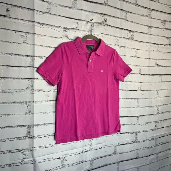 Vintage Lauren Ralph Lauren Classic Pink Polo Shirt Women’s S Preppy Y2K Chic - Image 2