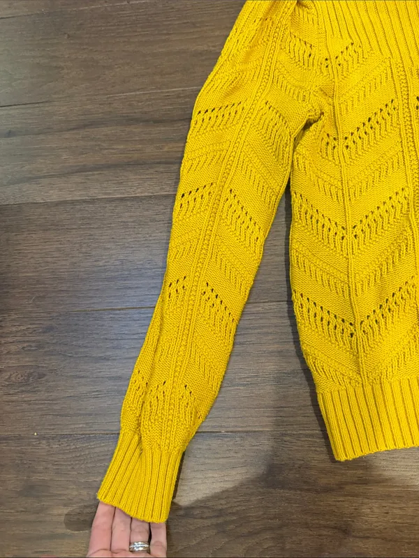 LOFT Women's Mustard Yellow Knit Sweater Size Small - C19-107 - Image 4
