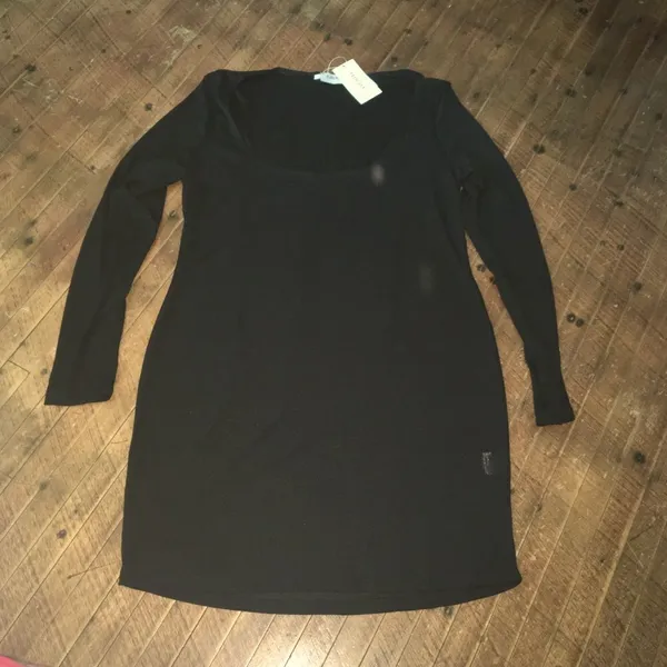 Flounce Club NWT black ribbed scoop neck mini dress - Image 2