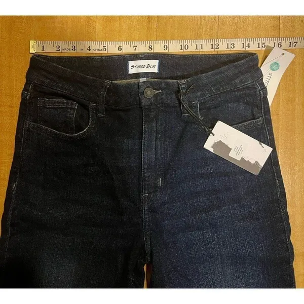 Studio Blue NWT Women Size 28 Boot Cut Flare Denim Jean Boho Western Festival - Image 7