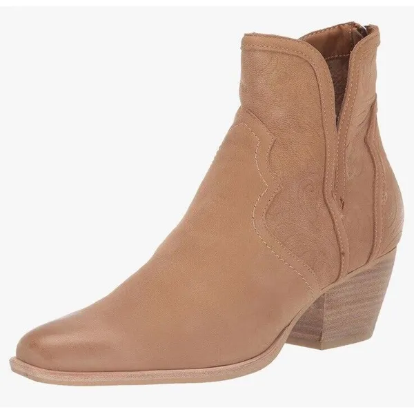 DOLCE VITA Silvan Tan Toffee Nubuck Suede Western Booties Sz‎ 6 NWB - Image 3