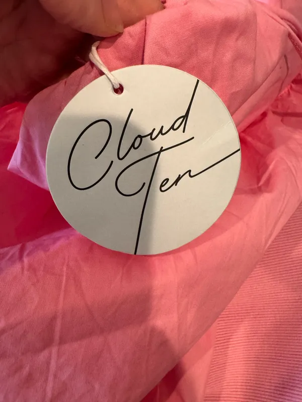 NWT Cloud Ten Pink Maxi Dress Tiered Strappy Back Summer S - Image 5