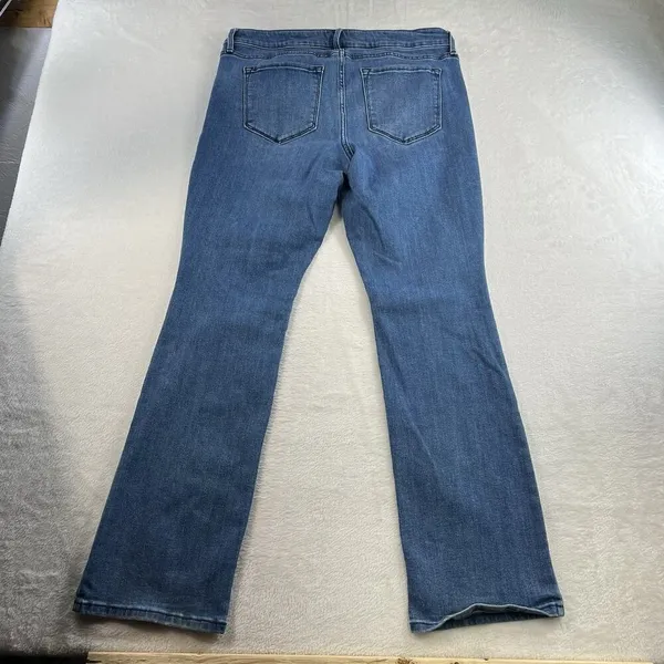 Old Navy‎ Sz 14 Jeans Wow Mid Rise Boot Cut Stretch Women's Boho Blue Denim - Image 10