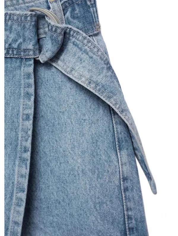 Mango Cotton Denim Skort NWT Medium Blue Small - Image 5