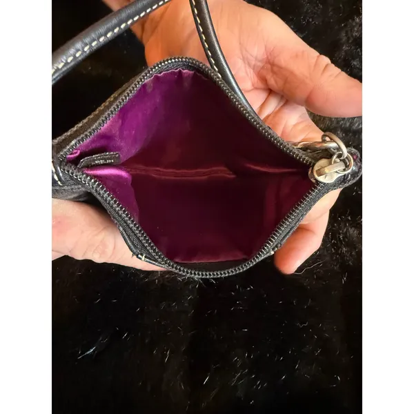 COACH Classic Wristlet with PVC Leather Black - Image 5