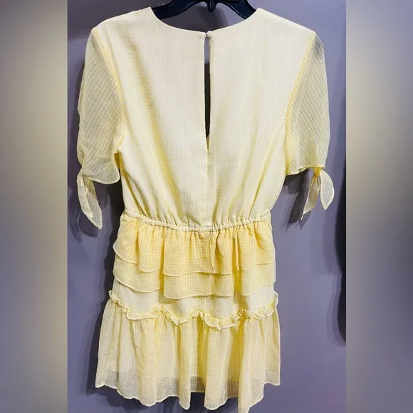 Finders Keepers Women’s Yellow Gingham Ruffle Mini Dress Size‎ Small - Image 2