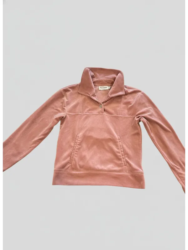 Vintage Y2K Juicy Couture Velour Velvet Pullover Sweatshirt Pink XS Barbiecore - Image 2