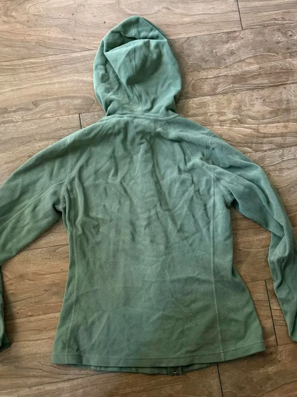 The North Face Women's Sage Green Hooded Full-Zip Fleece Jacket - Image 3