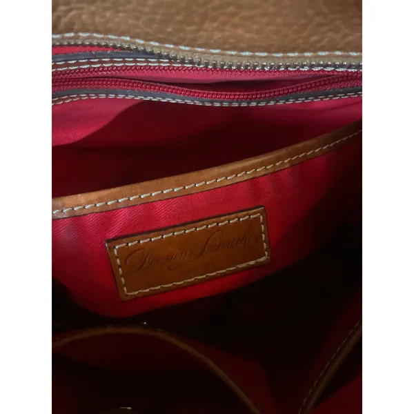 DOONEY & BOURKE Small Pebble Lexington Shopper Tote Purse Bag Caramel Leather - Image 6