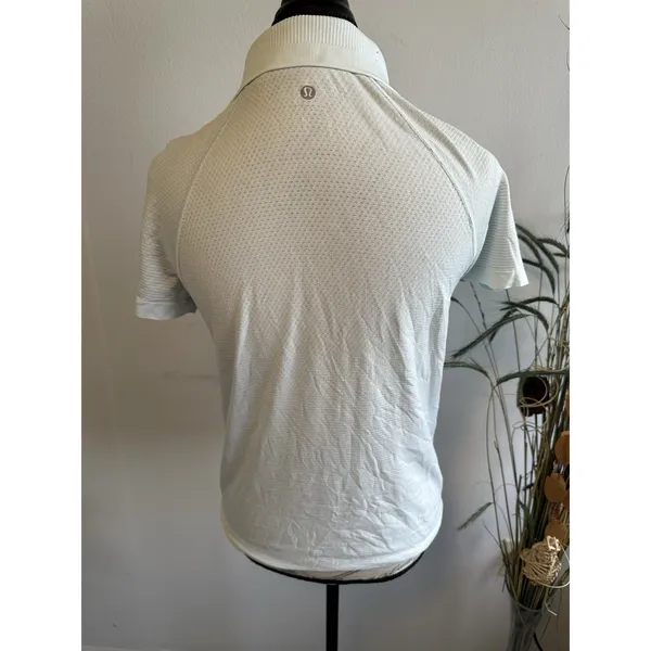 Lululemon Women's‎ Polo Size 10 Blue shirt Logo Print - Image 2