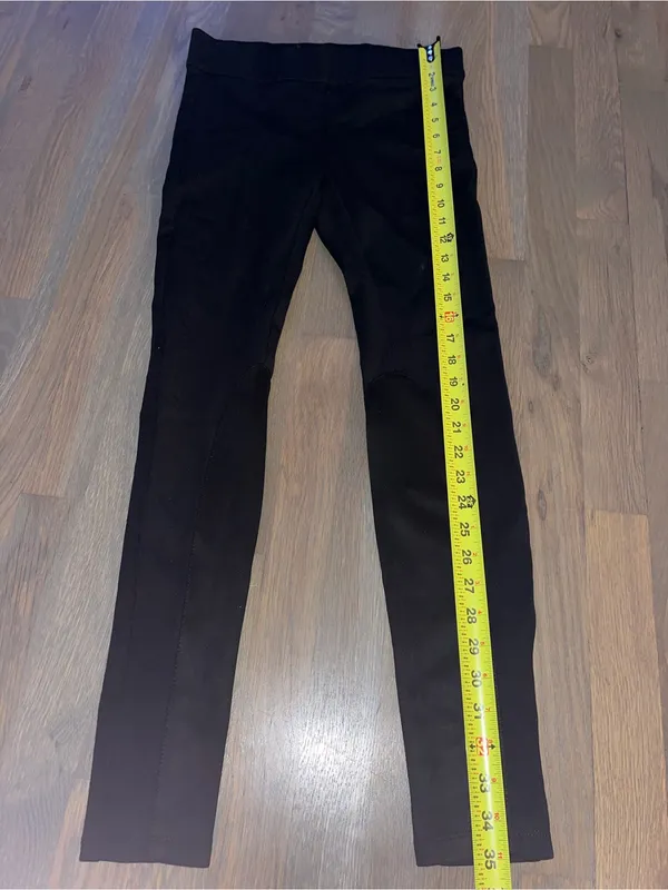 The Legging XXS Black High Rise Knee Patch Stretch Riding Leggings Pants - Image 3