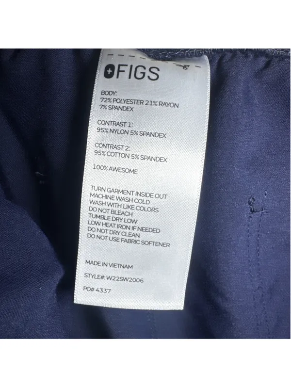 FIGS Technical Collection Jogger Pants Size M Blue 27/28” inseam - Image 5
