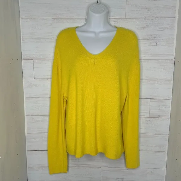 NWOT M&S Womens Autograph Pullover Viscose Blend Sweater in Sunshine Size M Soft - Image 2