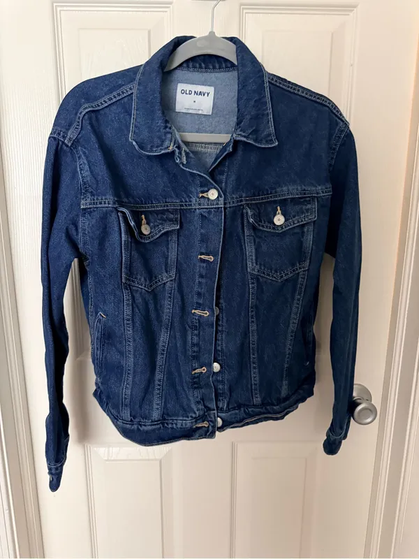 Old Navy Dark Blue Denim Jean Jacket - Image 3