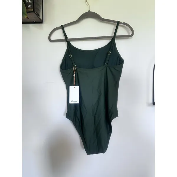 NWT Quince Palm Green Italian Cami One-Piece Swimsuit Sz Medium - Image 4