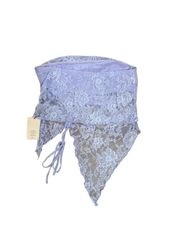NWT SHEIN Bae Purple Lace Asymmetrical Tube Top y2K style 1XL - Image 3