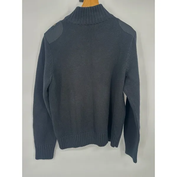 Lauren‎ Ralph Lauren Women Black Full Zip Sweater Shoulder Patch Old Money XL - Image 3