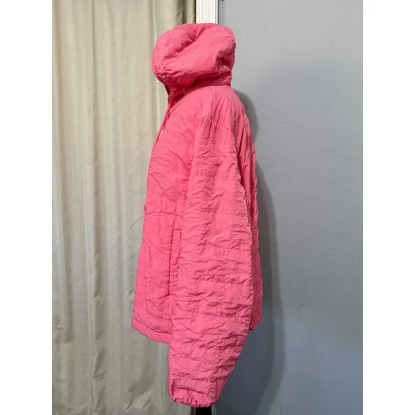 Avia Womens XL Jacket Pink Quilted Fleece Lined Full‎ Zip Hoodie Running Hiking - Image 14